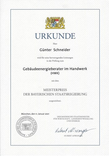 Ausgezeichnet mit dem Meisterpreis